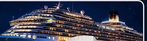 Cruise ship at night